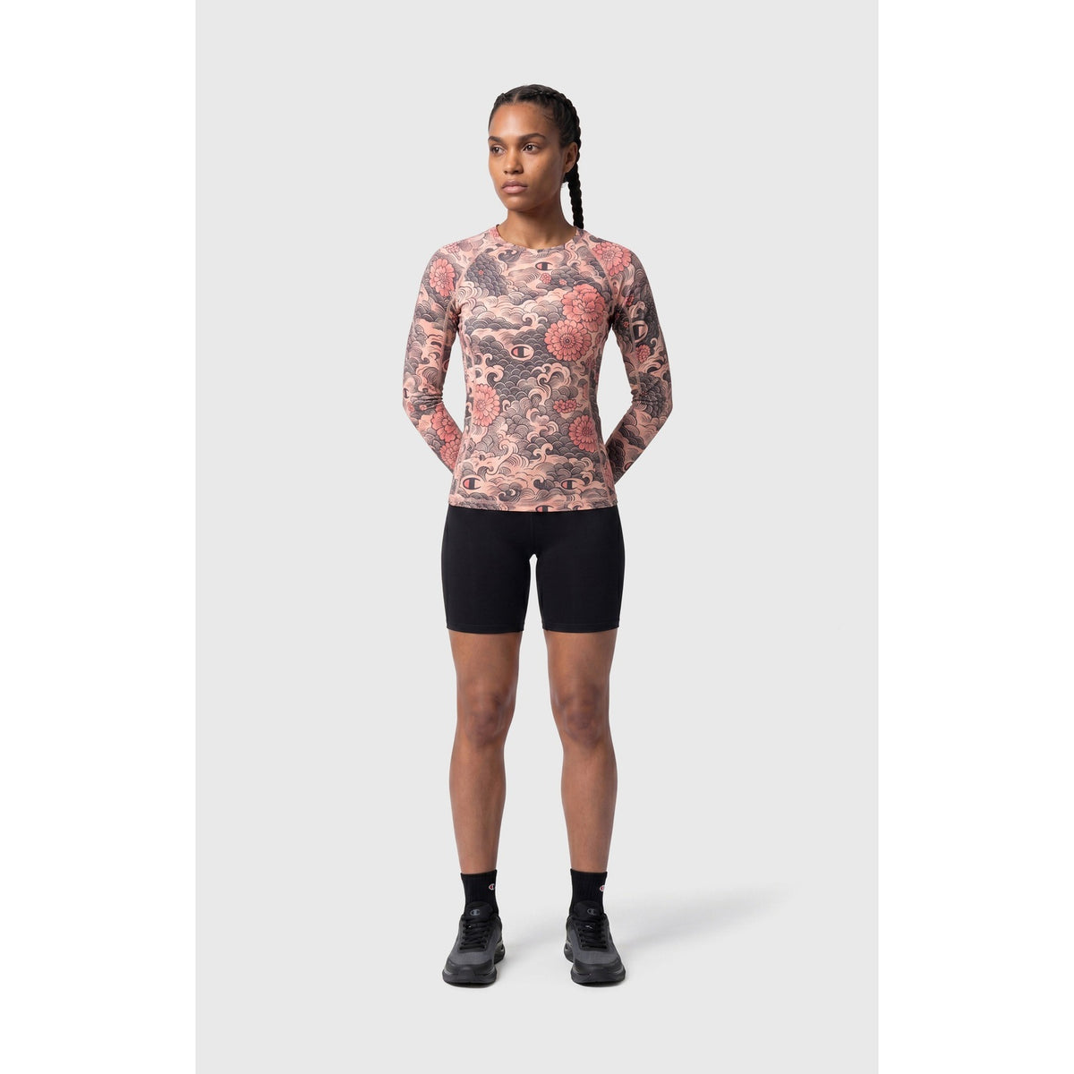 Champion Pantaloncini Donna Biker - 118356 - Nero - vista 2