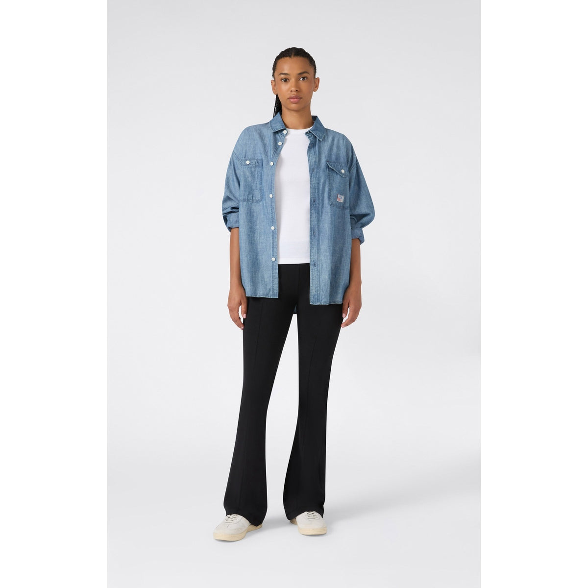 Champion Leggings Donna Flare Cotton Stretch - 118853 - Nero - vista 2