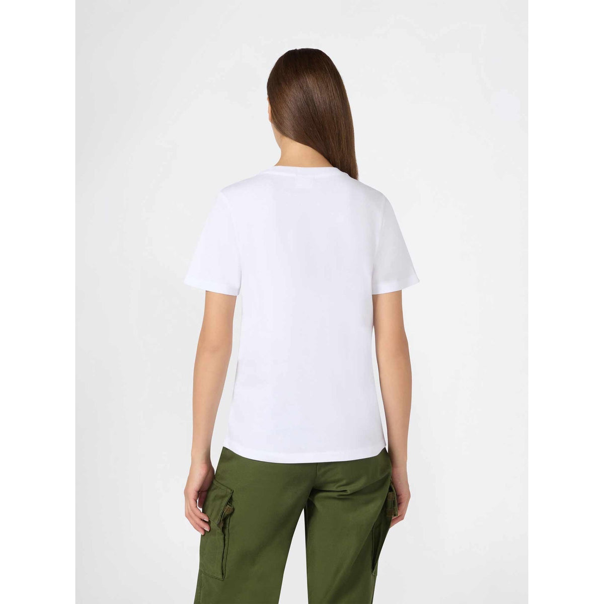 Champion T-shirt Donna Small Logo - 118915 - Bianco - vista 2