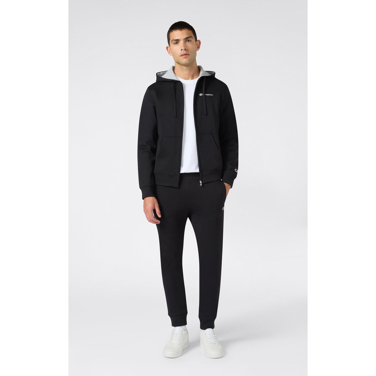 Champion Tuta Uomo Full Zip Hoodie - 221658 - Nero - vista 2
