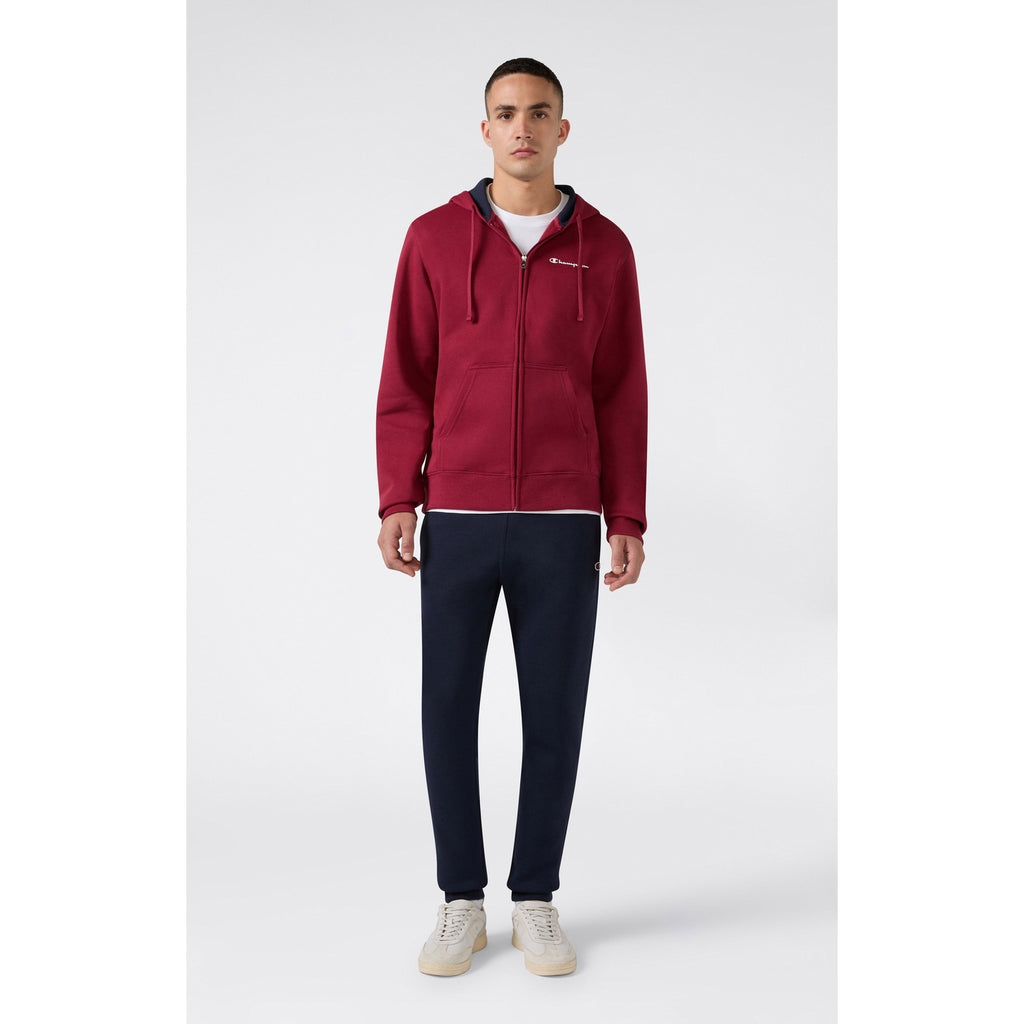 Champion Tuta Uomo Full Zip Hoodie - 221658 - Bordeaux / Blu navy - vista 2