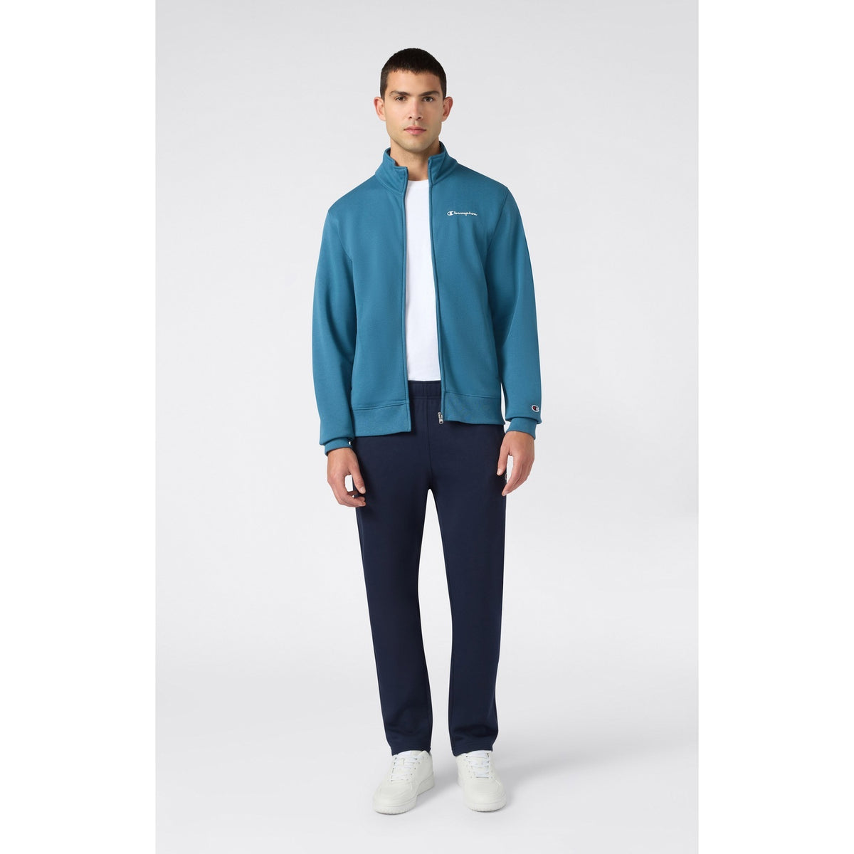 Champion Tuta Uomo Full Zip Icons - 221786 - Blu petrolio / Blu navy - vista 2