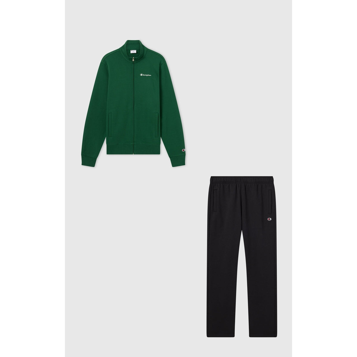 Champion Tuta Uomo Full Zip Icons - 221786 - Verde brillante / Nero - vista 1