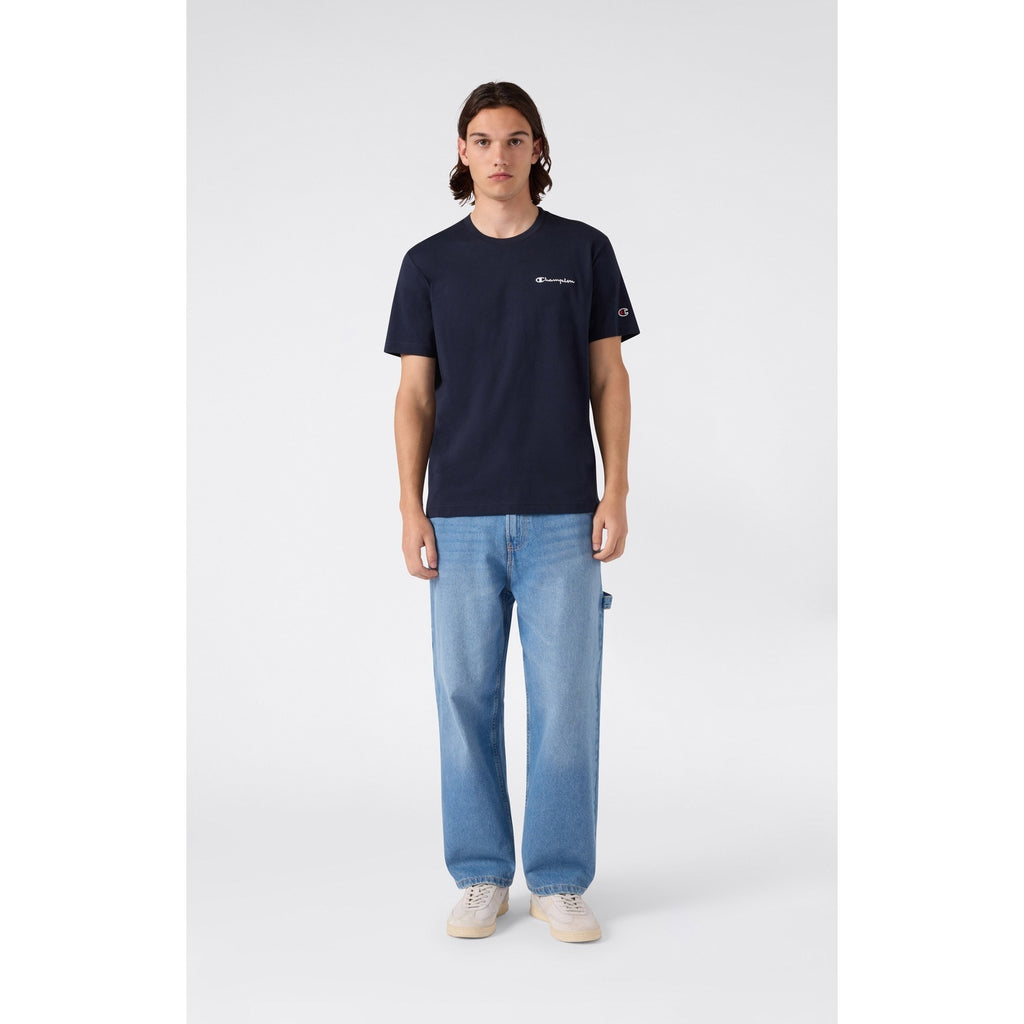 Champion T-shirt Uomo Icons Small Script - 221798 - Blu navy - vista 2