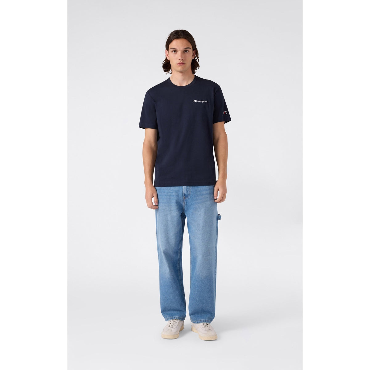 Champion T-shirt Uomo Icons Small Script - 221798 - Blu navy - vista 2