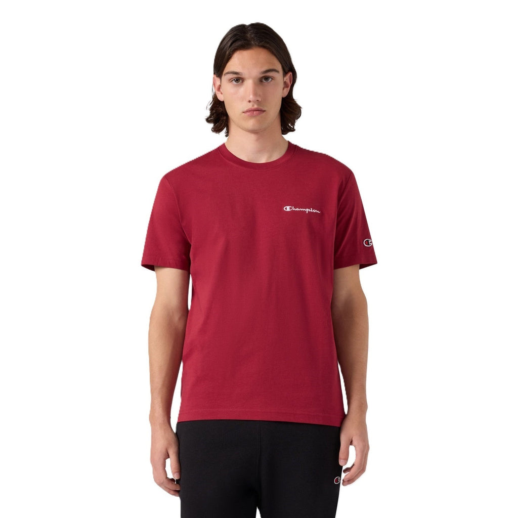 Champion T-shirt Uomo Icons Small Script - 221798 - Bordeaux - vista 1