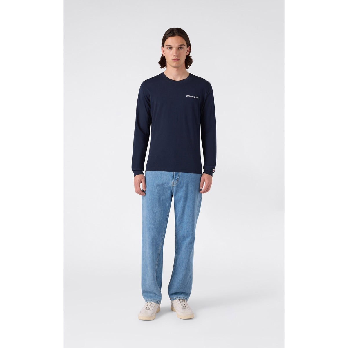 Champion T-shirt Uomo Icons Manica Lunga - 221799 - Blu navy - vista 2