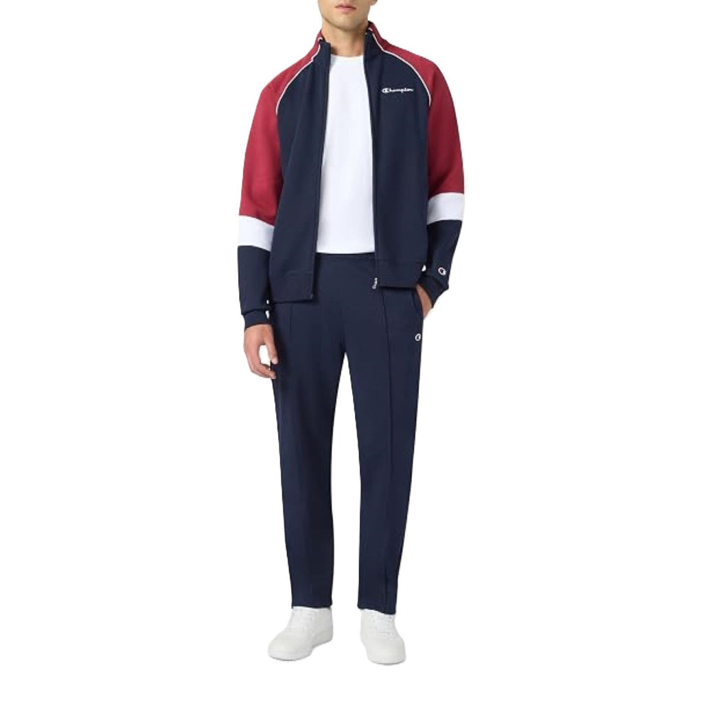 Champion Tuta Uomo Color Block Hoodie - 222692 - Blu navy / Bordeaux - vista 1