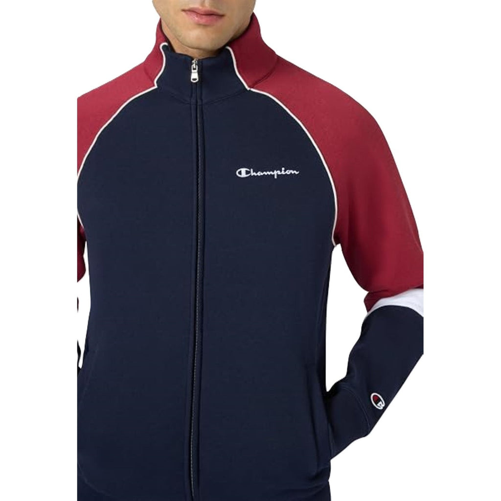 Champion Tuta Uomo Color Block Hoodie - 222692 - Blu navy / Bordeaux - vista 2