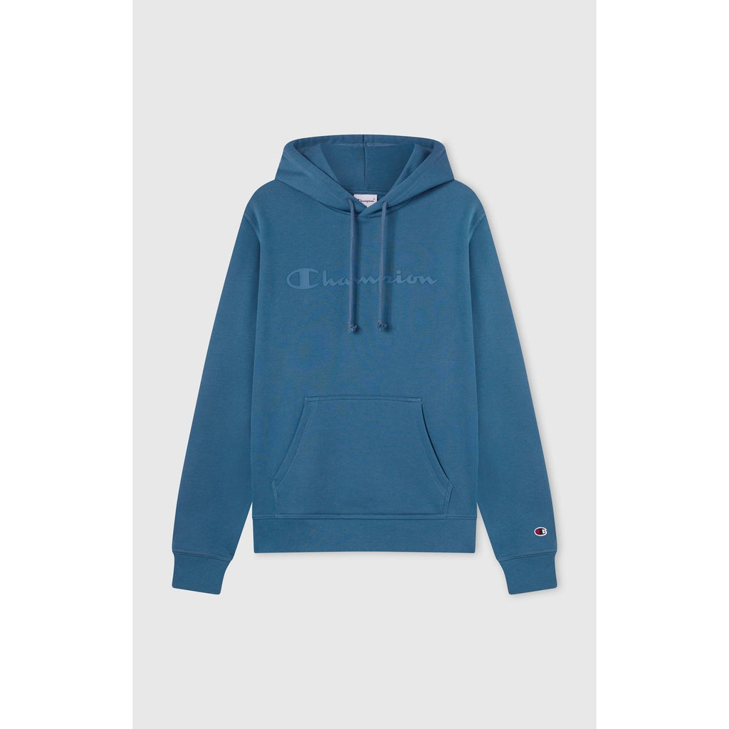 Champion Felpa Uomo Hoodie Script - 222990 - Blu petrolio - vista 1