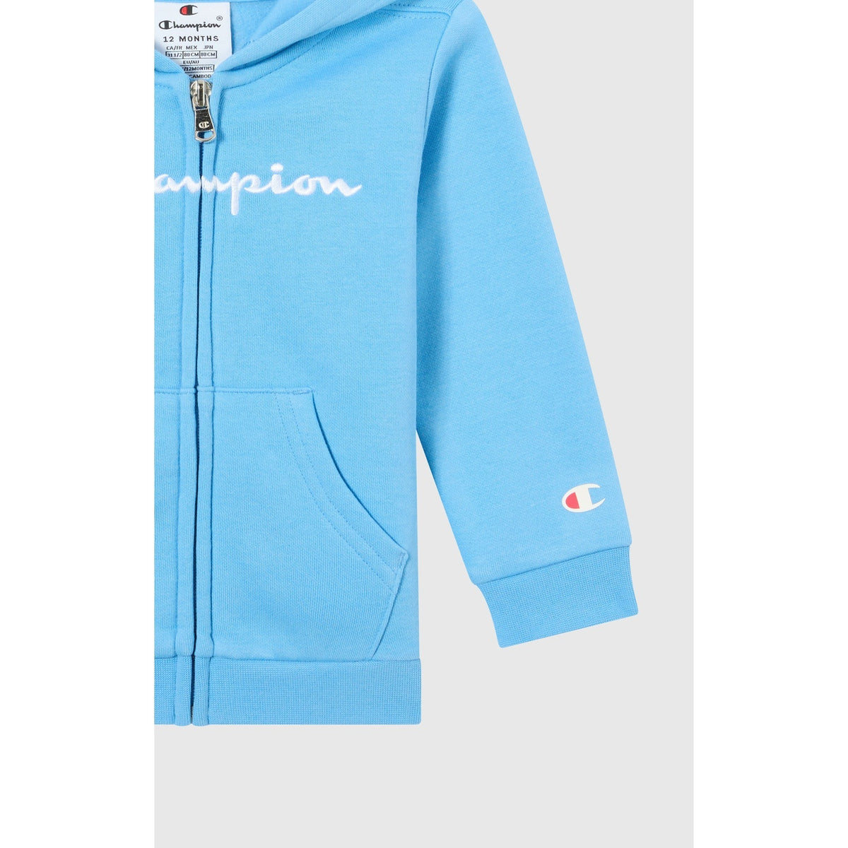 Champion Tuta Neonato Full Zip Hoodie Icons - 307326 - Azzurro / Blu navy - vista 2