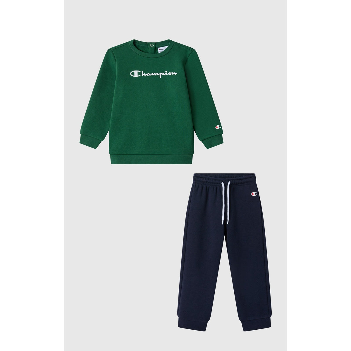 Champion Tuta Neonato Crewneck Icons - 307327 - Verde brillante / Blu navy - vista 1