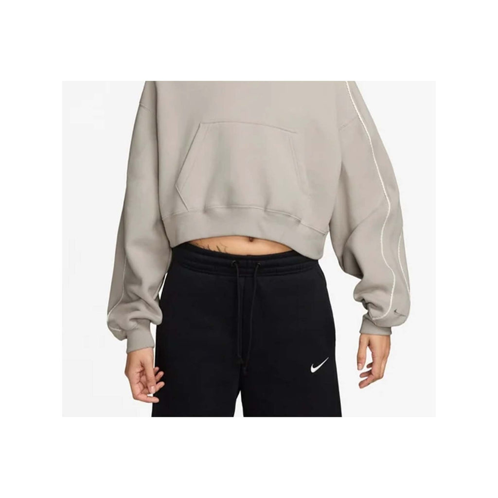Nike Felpa Donna Studio Fleece Cropped Graphic Pack - IO9948 - 236 - CREAM II-SAIL-CREAM II