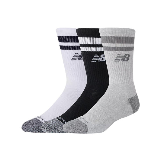 Nue Balance Active Premium Stripe Crew Calze 3 Pack - LAS35210