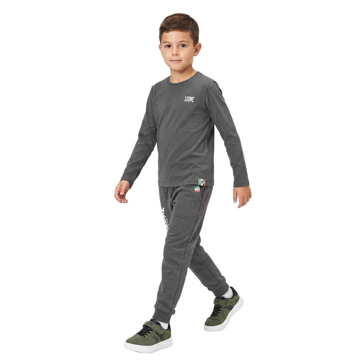 Leone 1947 T-shirt Bambino Small Logo - B7403S13J03, 92 - IRON, vista 3