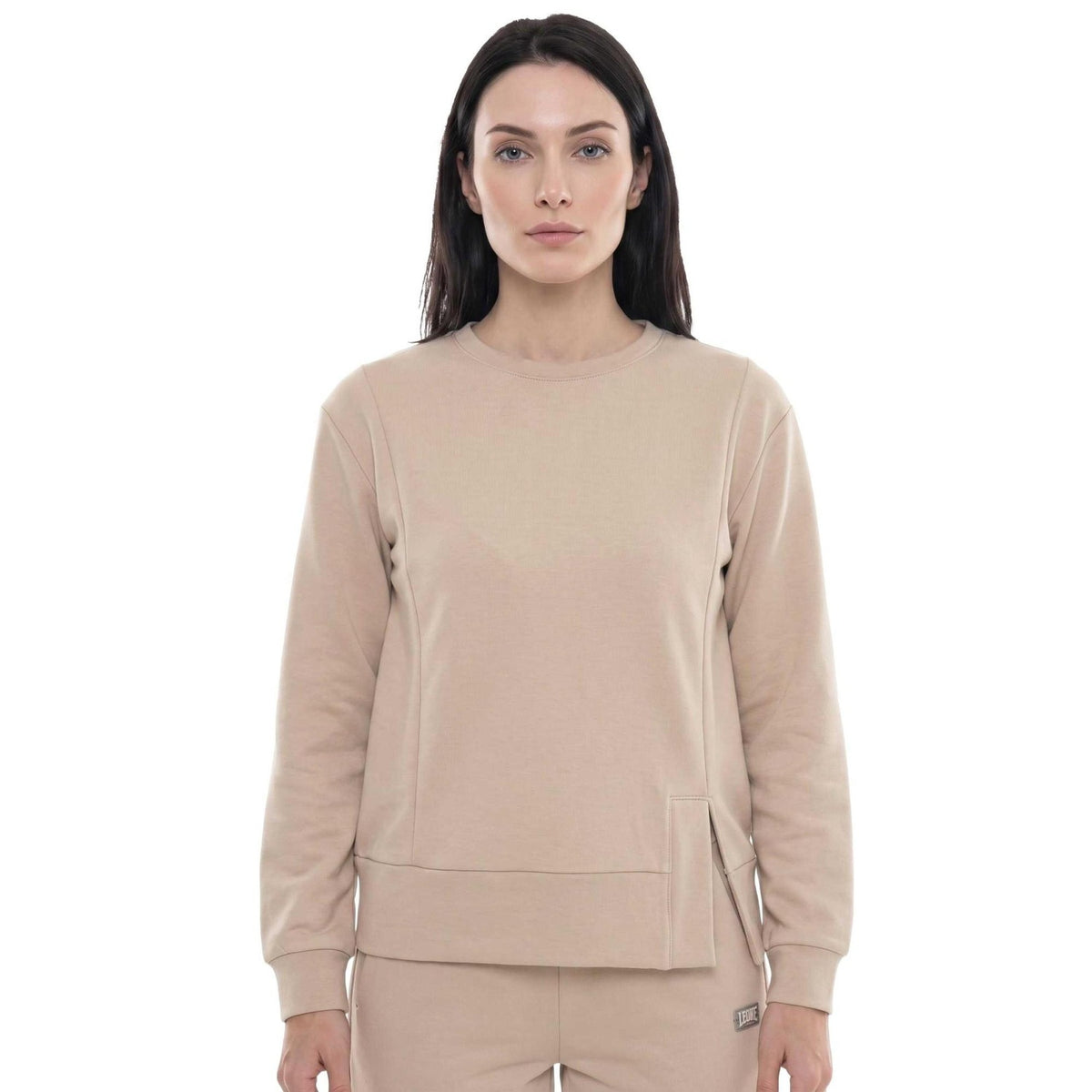 Leone 1947 Felpa Girocollo Donna Comfy - W7355T13X01, 82 - BEIGE — foto 1