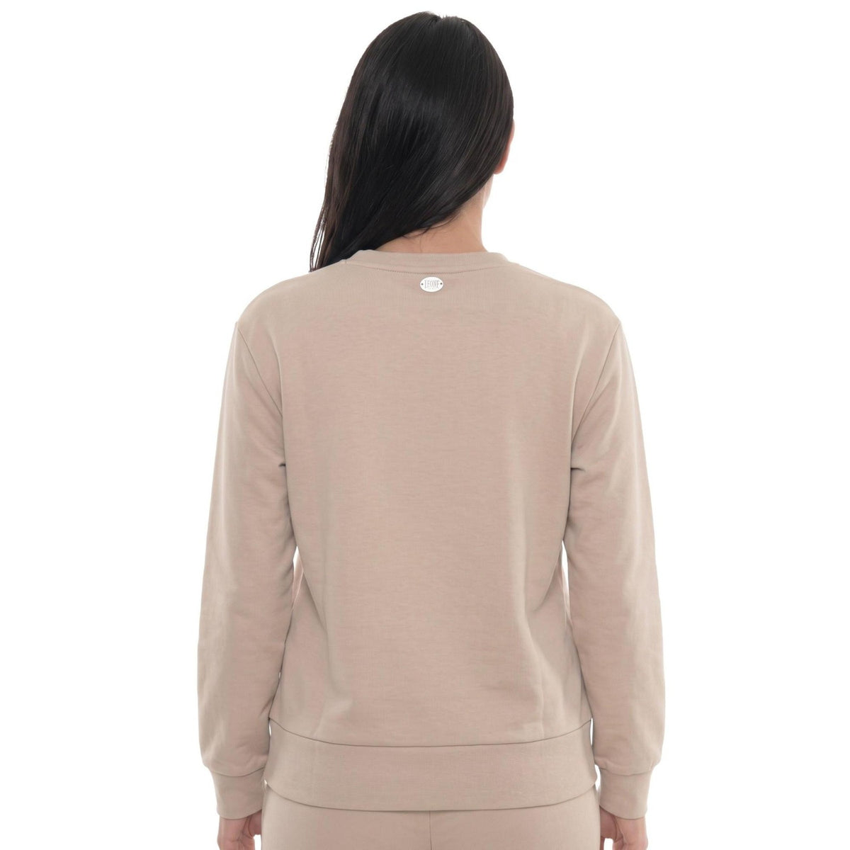 Leone 1947 Felpa Girocollo Donna Comfy - W7355T13X01, 82 - BEIGE — foto 4