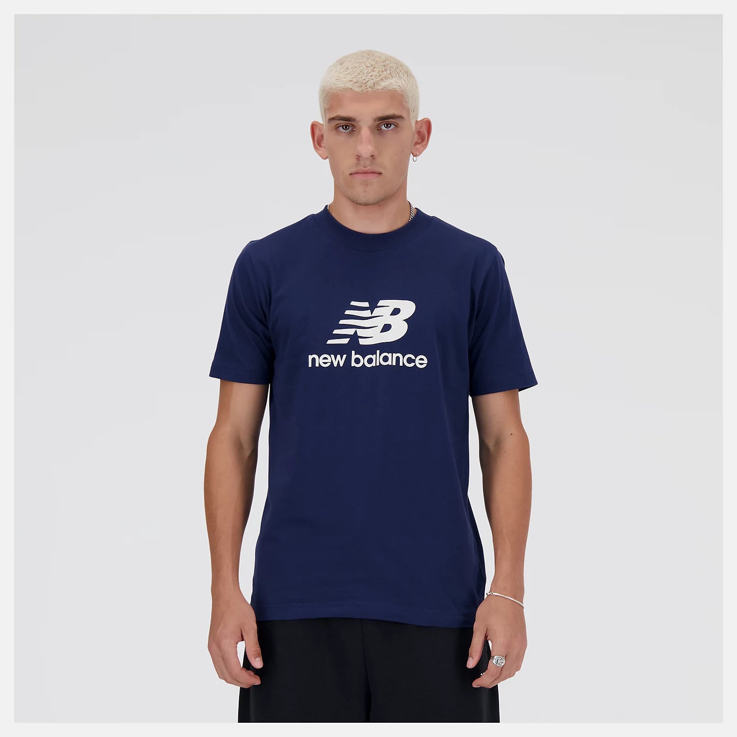 New Balance Stacked Logo T-Shirt Uomo - MT41502