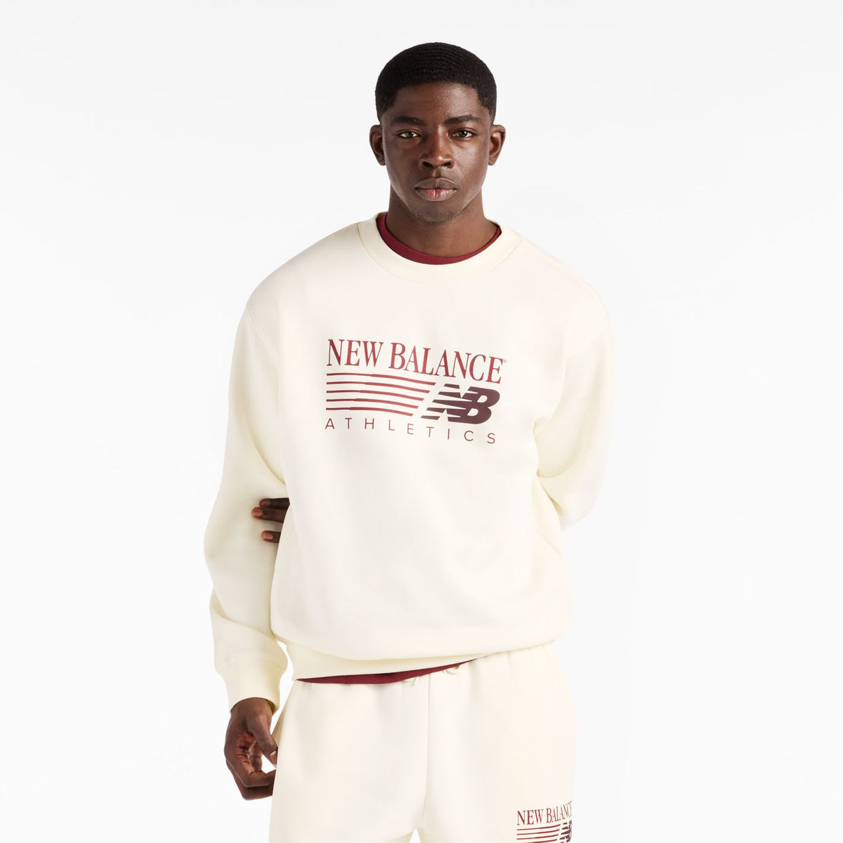 New Balance Felpa Uomo Reimagined Fleece Crew - vista 1