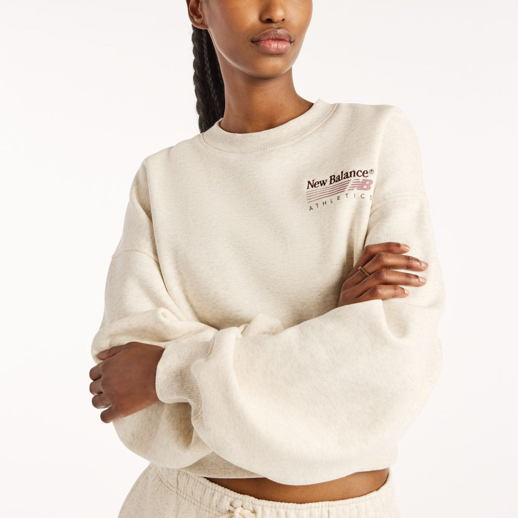 New Balance Felpa Donna Trackside Fleece Crew - vista 3