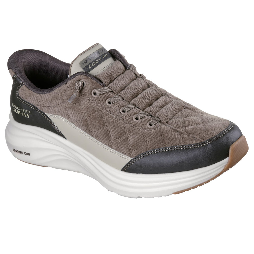 Skechers Slip-ins: Contour Foam - Cozy Fit Cordelux - 232618, Olive, vista aggiuntiva