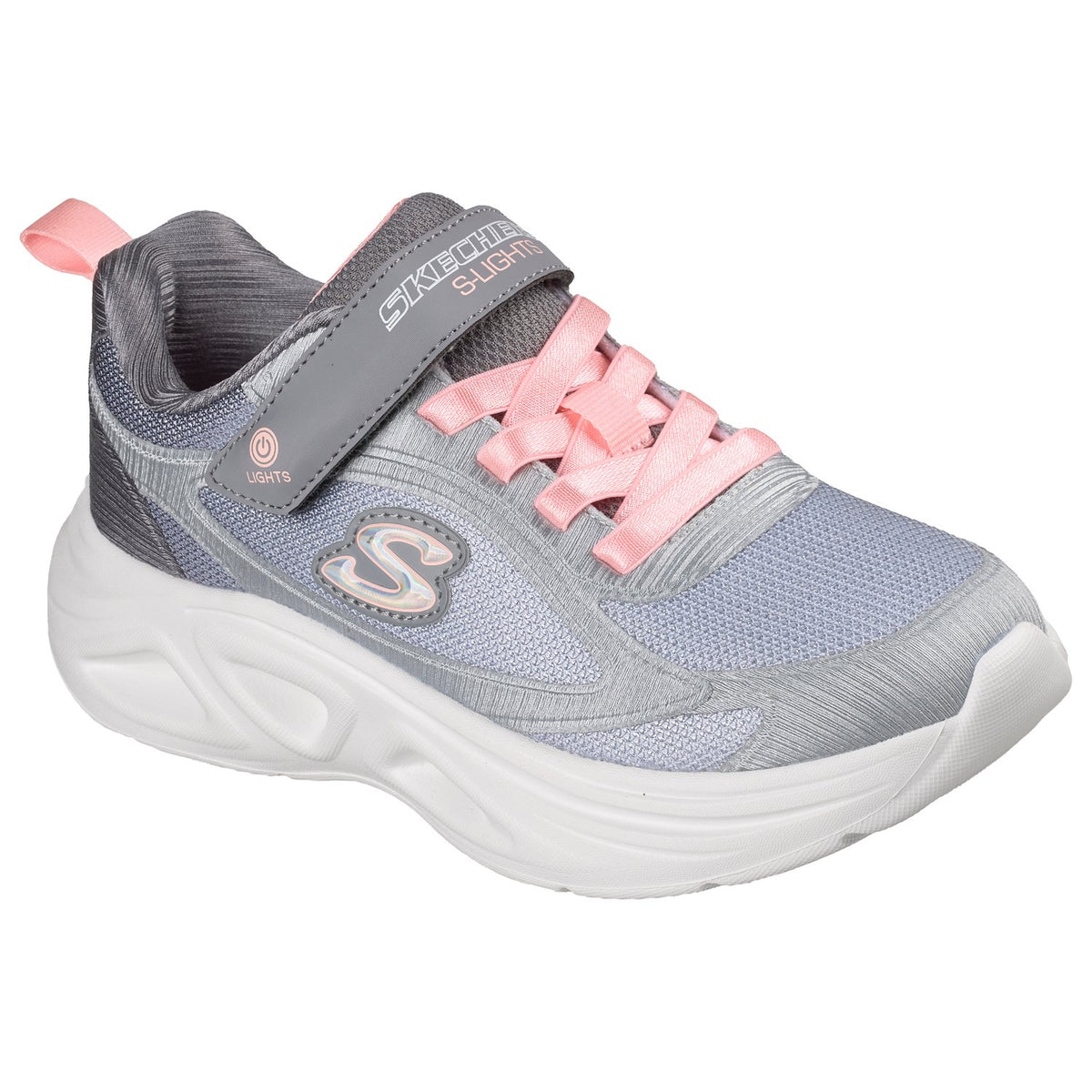 Skechers S-Lights: Sola Glow 2.0 - Dazzle Steps - 303729LC, Light Grey / Multi, vista aggiuntiva