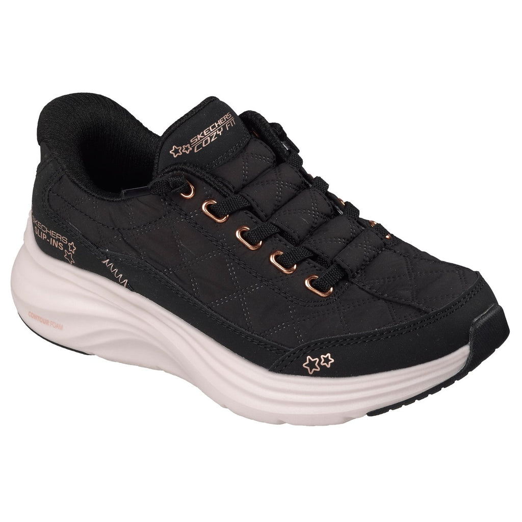 Skechers Slip-ins: Contour Foam - Cozy Fit - 303949L, Black/Rose Gold, vista aggiuntiva