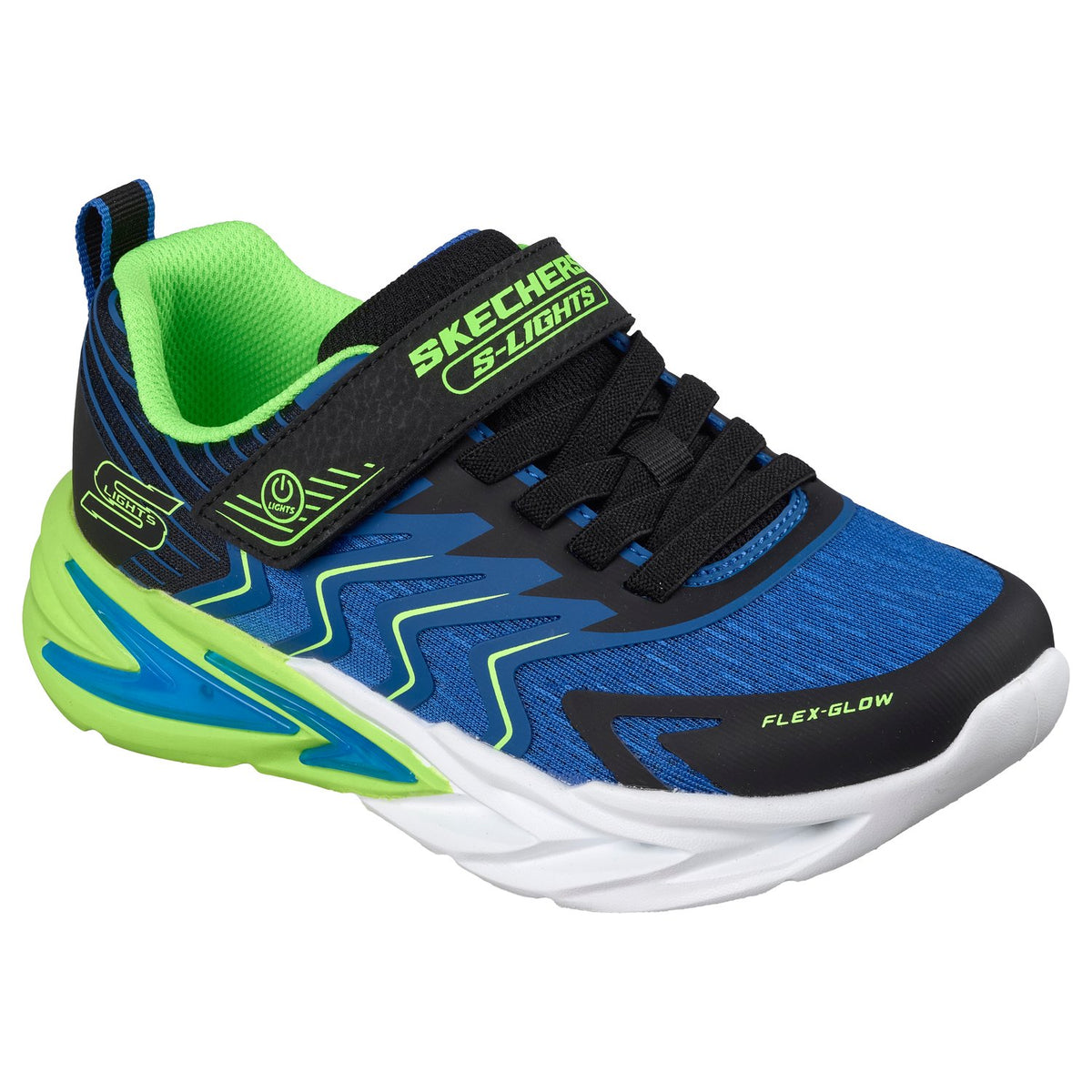 Skechers S-Lights: Flex-Glow Ultra - Prism-Pacer - 400141LC, Nero / Blu / Lime, vista aggiuntiva