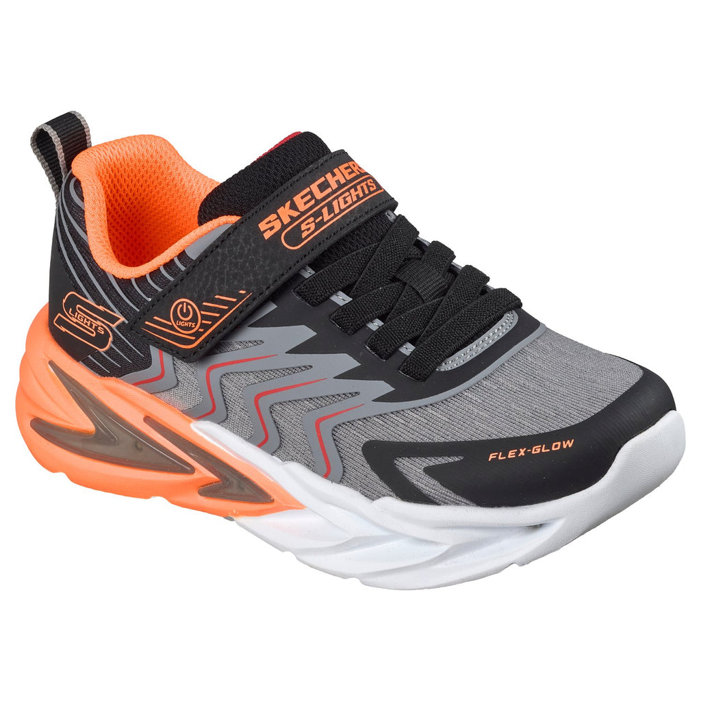 Skechers S-Lights: Flex-Glow Ultra - Prism-Pacer - 400141LC, Black/Charcoal, vista aggiuntiva