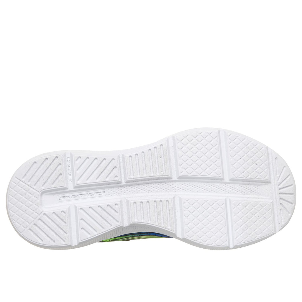 Skechers Microspec Velocity - Grid-Drift - 404127L, Nero / Blu / Lime, suola