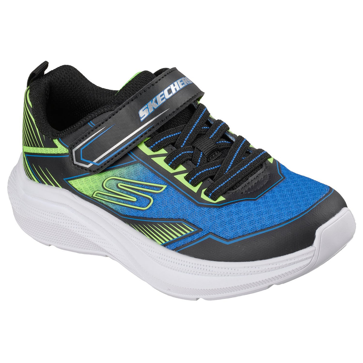 Skechers Microspec Velocity - Grid-Drift - 404127L, Nero / Blu / Lime, vista aggiuntiva