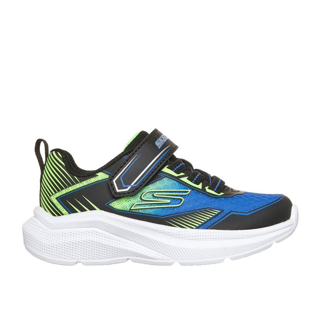 Skechers Microspec Velocity - Grid-Drift - 404127N, Nero / Blu / Lime, vista laterale