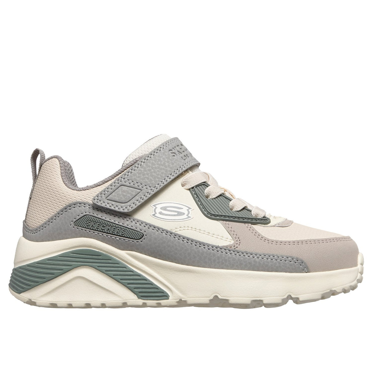 Skechers UNO Lite - Revival-Edge - 417132L, Off White, vista laterale