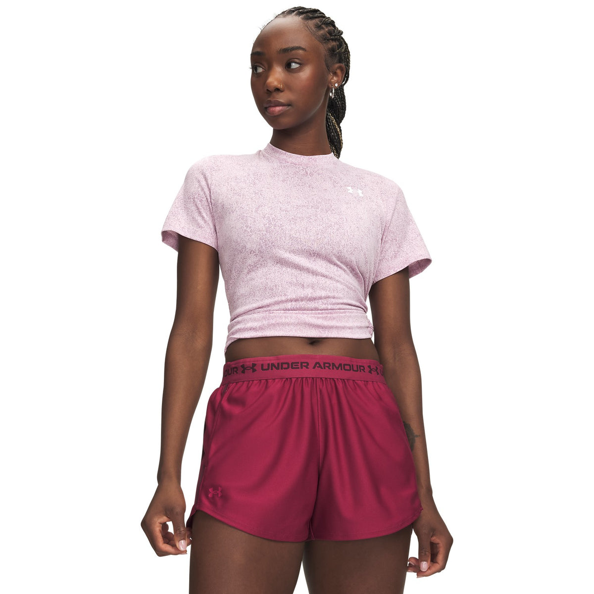Under Armour Tech Pixelate 647 - PRIME PINK vista frontale