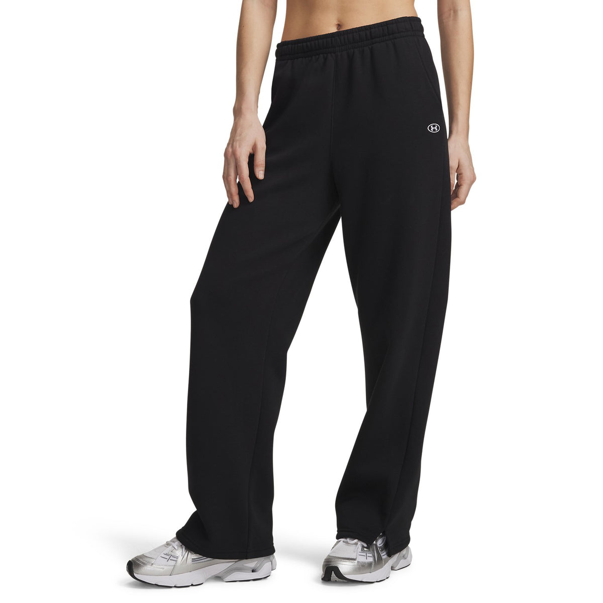 Under Armour Rival Fleece Straight Leg 008 - ULTIMATE BLACK vista frontale