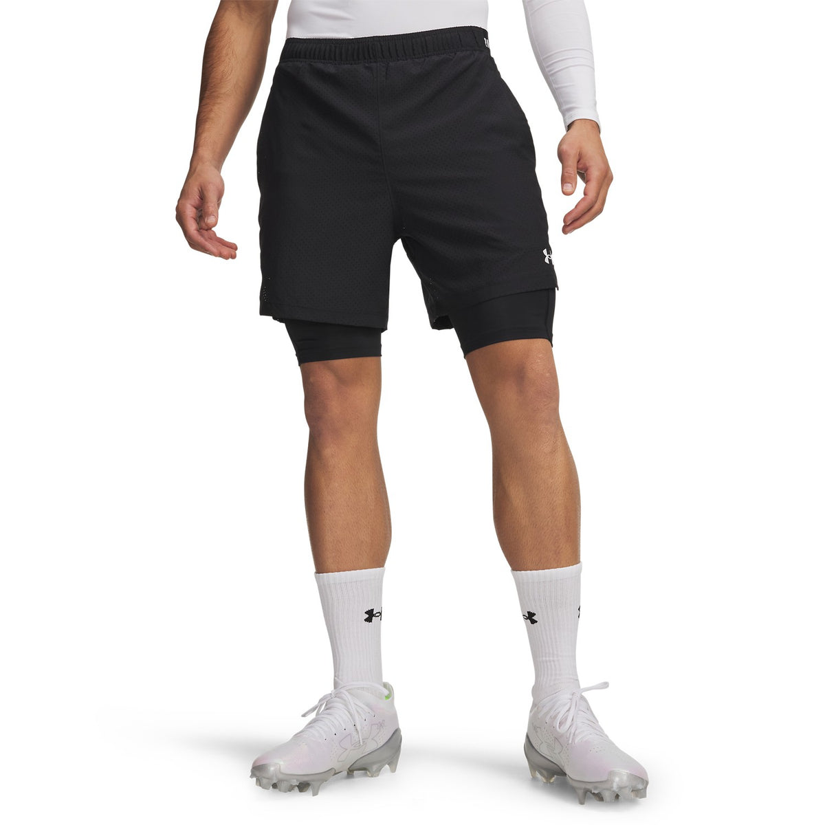 Under Armour Vanish Woven 2.0 2-in-1 001 - BLACK vista frontale