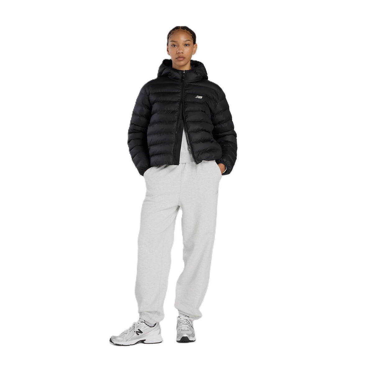 New Balance Essentials Hooded Puffer Jacket Donna - WO53500 - Spoorty